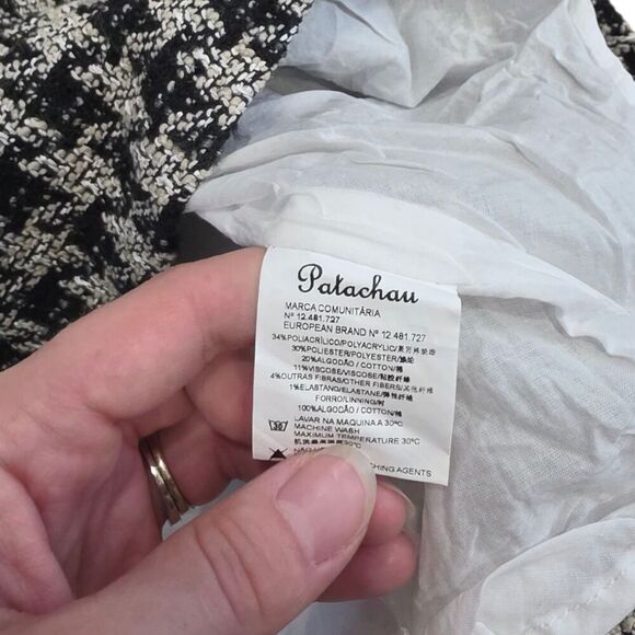 Patachou Black Houndstooth Tweed Mini Skirt Girls 10 - Picture 5 of 5